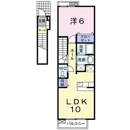 津駅 徒歩23分 2階の物件間取画像